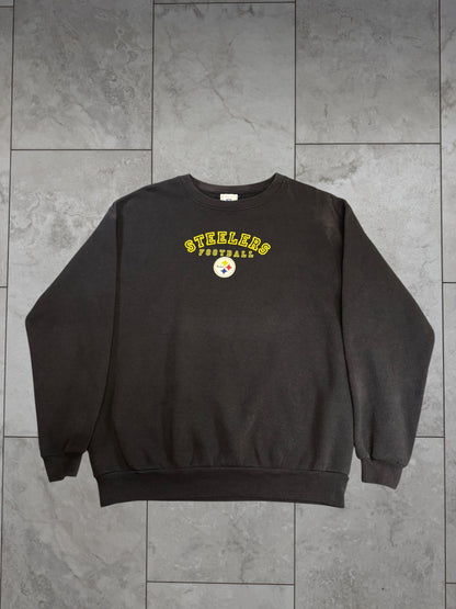(3XL) Vintage 90s Steelers Embroidered Crewneck