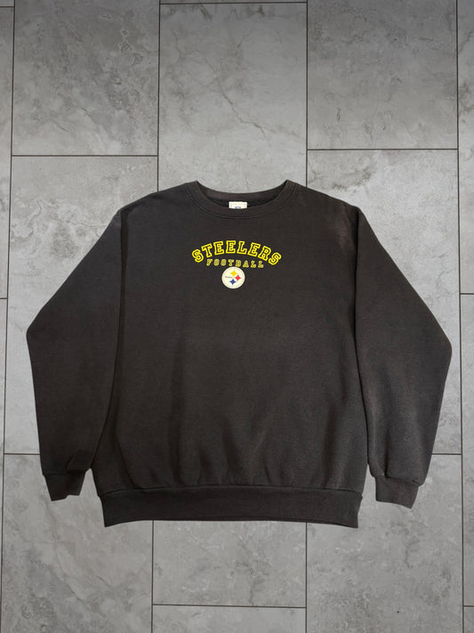 (L) Vintage Y2K Steelers Football Graphic Crewneck