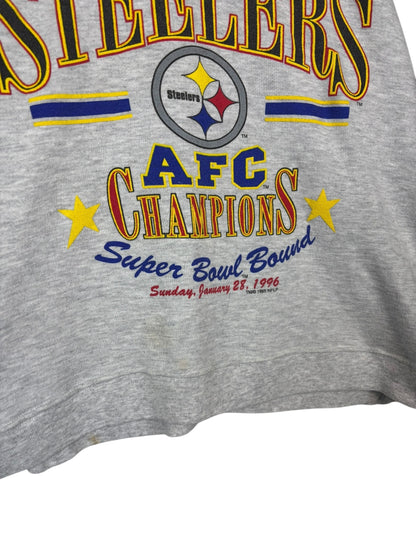(L) 1996 Steelers AFC Champs Graphic Crewneck