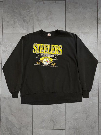 (XL/XXL) Vintage 90's Steelers AFC Central Division Crewneck