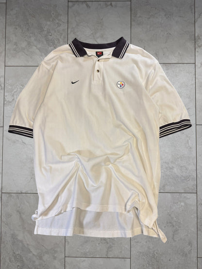 (XL) Vintage 90's Steelers Nike Polo Shirt