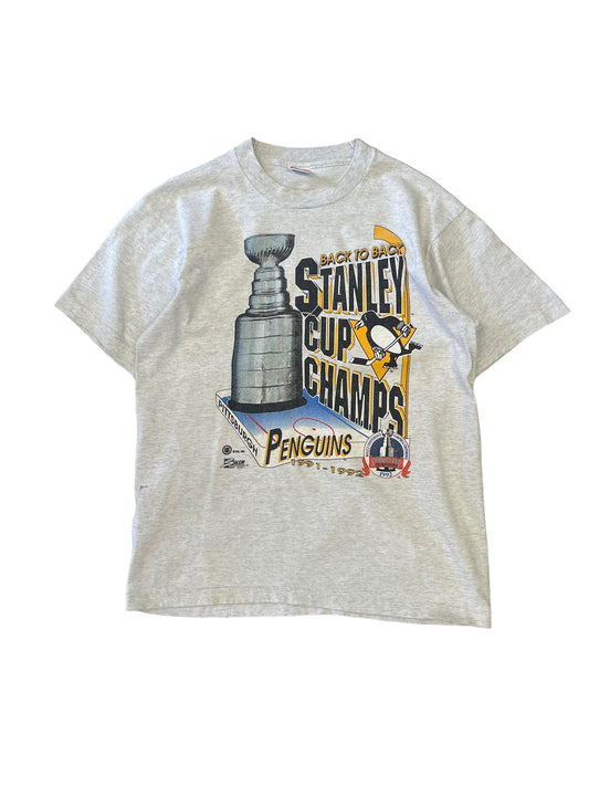 (L)  1992 Penguins B2B Stanley Cup Champs Tee