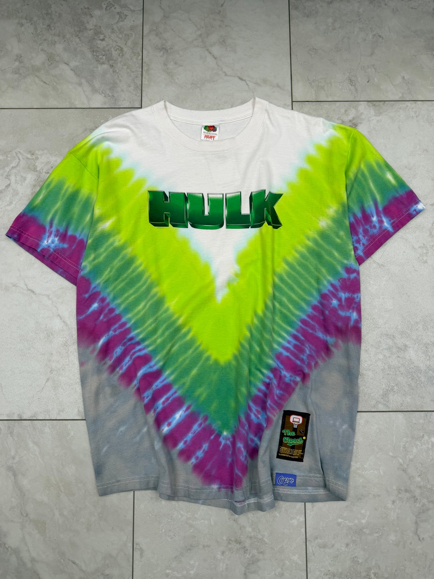 (XL) Vintage Y2K Hulk Custom Shop Tie Dye Tee