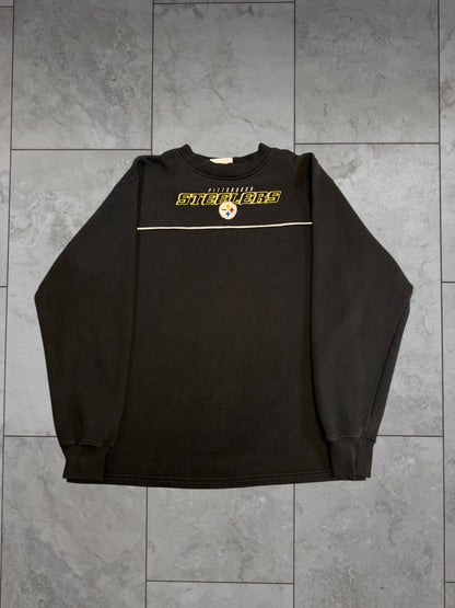 (M) Vintage Y2K Steelers Embroidered Crewneck