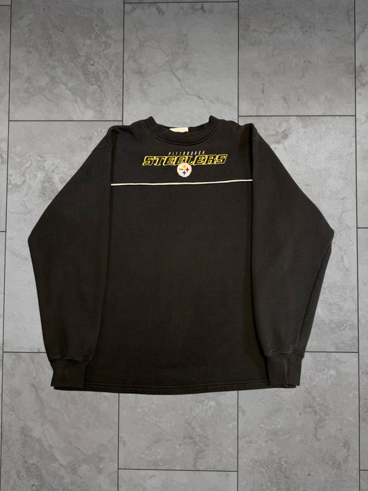 (M) Vintage Y2K Steelers Embroidered Crewneck