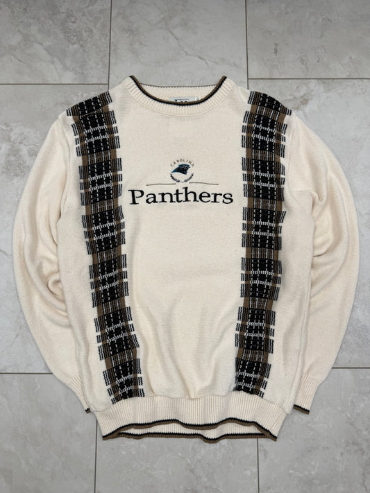 (M) Vintage 90’s Carolina Panthers Embroidered Knit Sweater