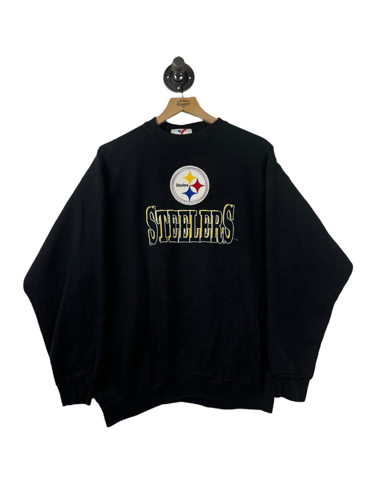 (L) Vintage Steelers Embroidered Crewneck