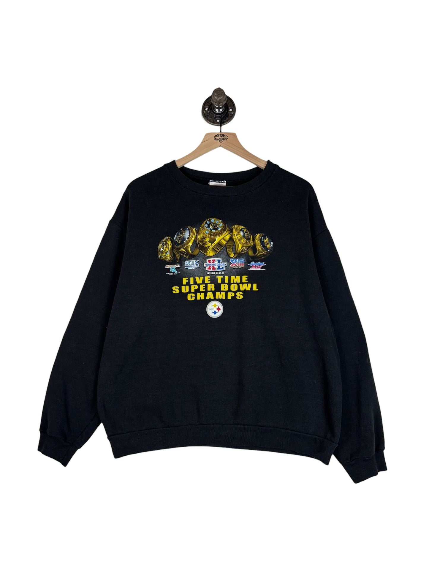 (L) 2006 Steelers Super Bowl XL Crewneck