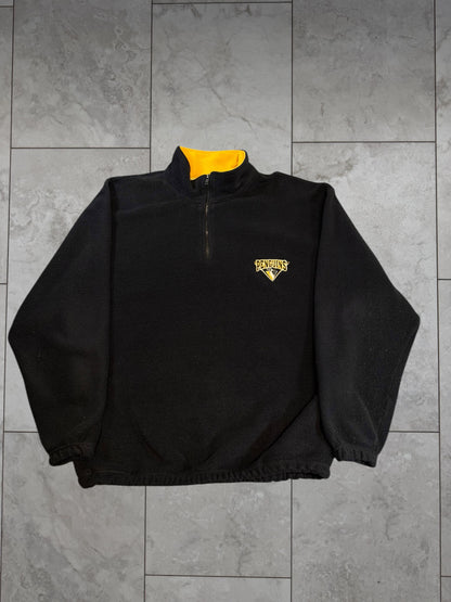 (L) Vintage 90's Penguins Fleece 1/4 Zip Pullover