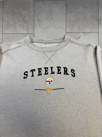 (L) Vintage Y2K Steelers NFL Embroidered Crewneck