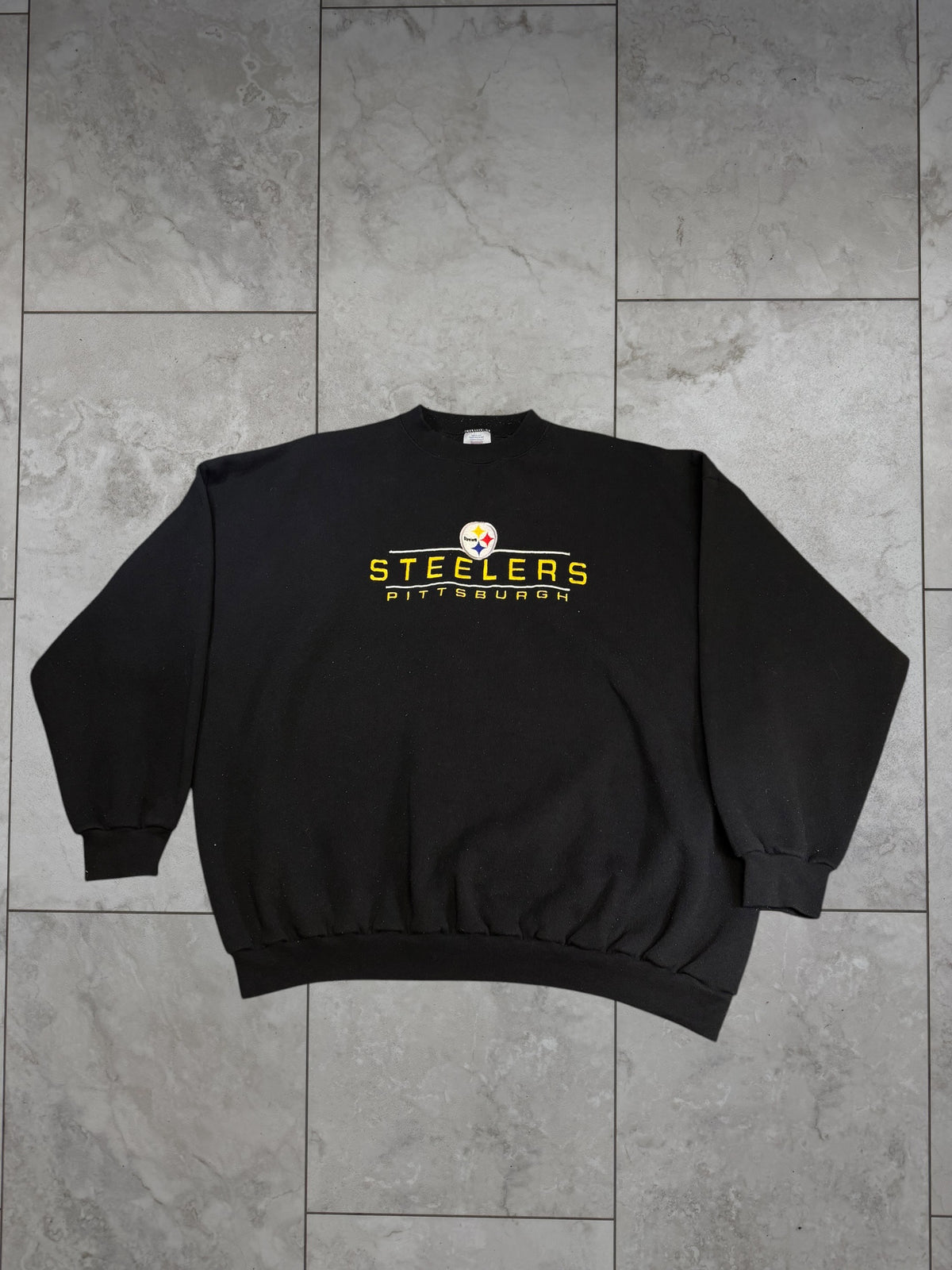(3XL) Vintage 90s Steelers Embroidered Crewneck