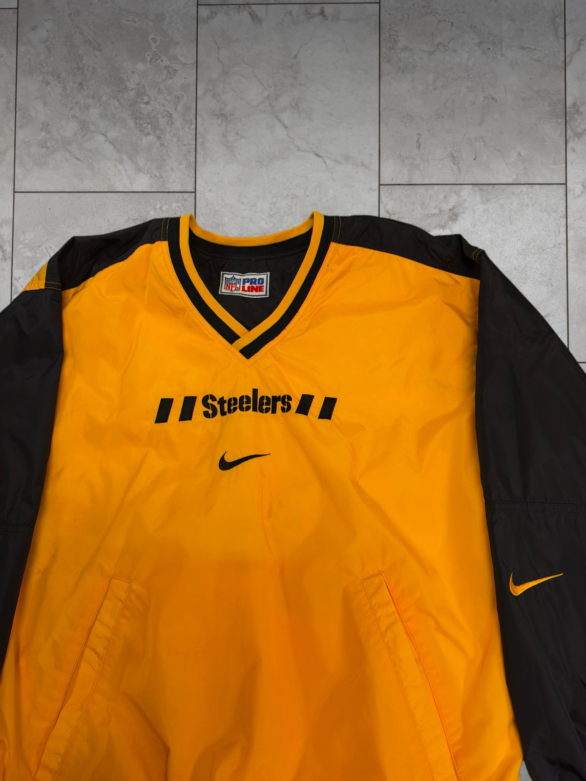 (L) Vintage 90's Steelers Reversable Nike Pullover Jacket