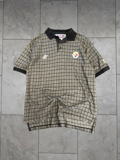 (M) Vintage 90's Steelers Logo Athletic Polo Shirt