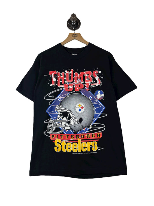(S/M) Vintage Steelers Thumbs Up Graphic Tee