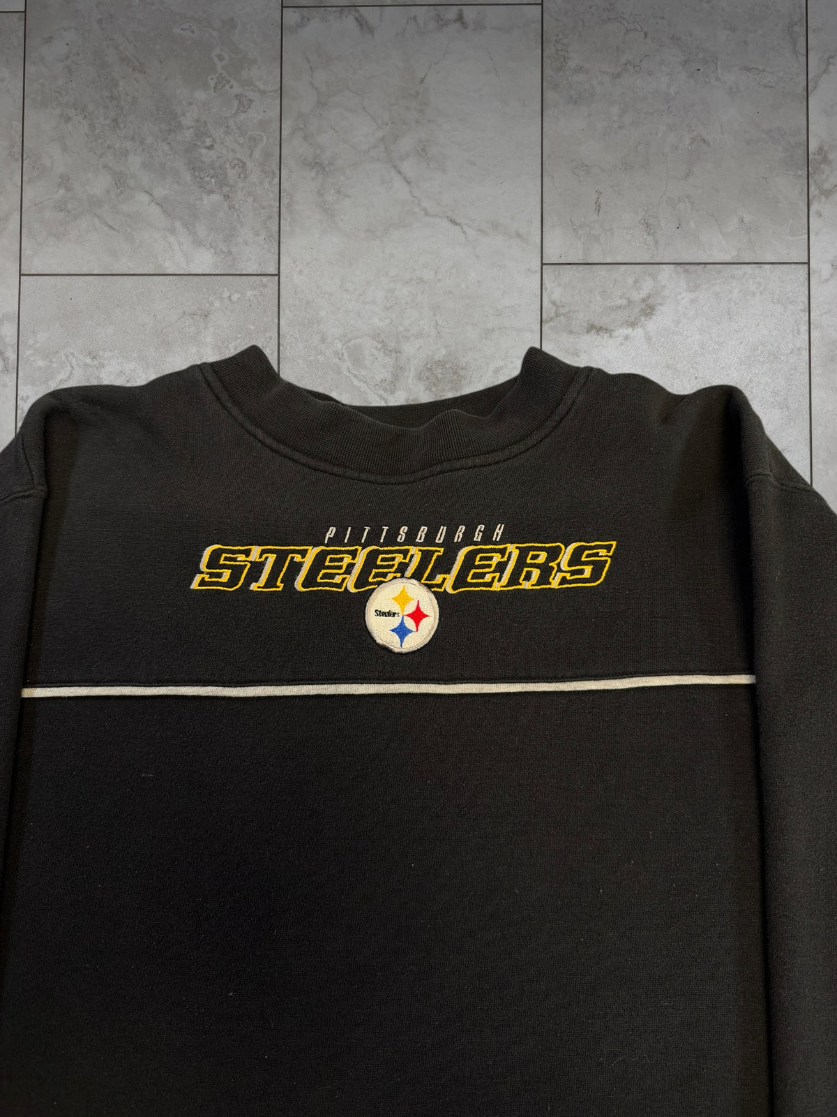 (M) Vintage Y2K Steelers Embroidered Crewneck