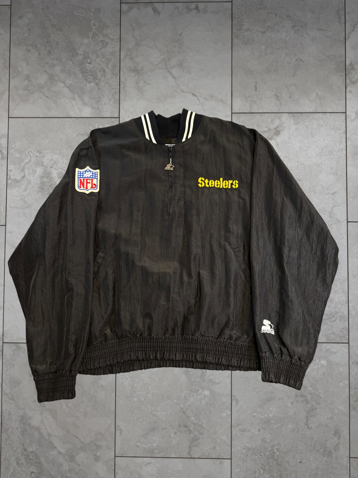 (L) Vintage 80s Steelers Starter 1/2 Zip Jacket