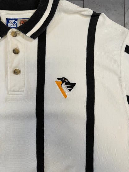 (L) Vintage 90’s Penguins Robo Pen Embroidered Starter Polo Shirt