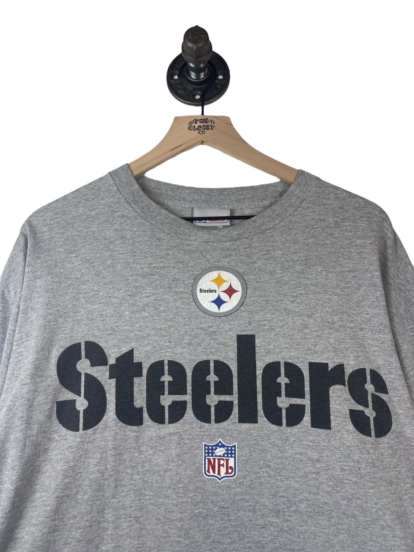 (L) Vintage Y2K Steelers Cut Long-Sleeve