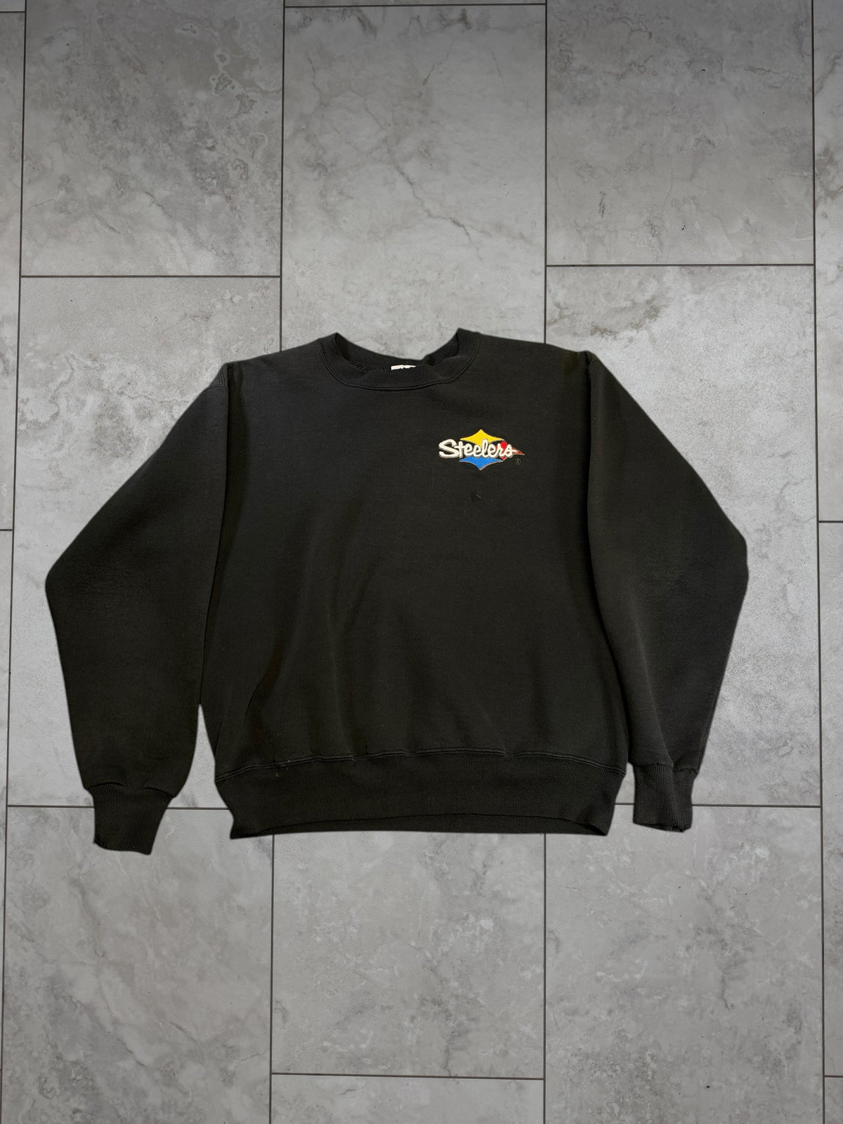 (S/M) Vintage 90's steelers Embroidered Crewneck