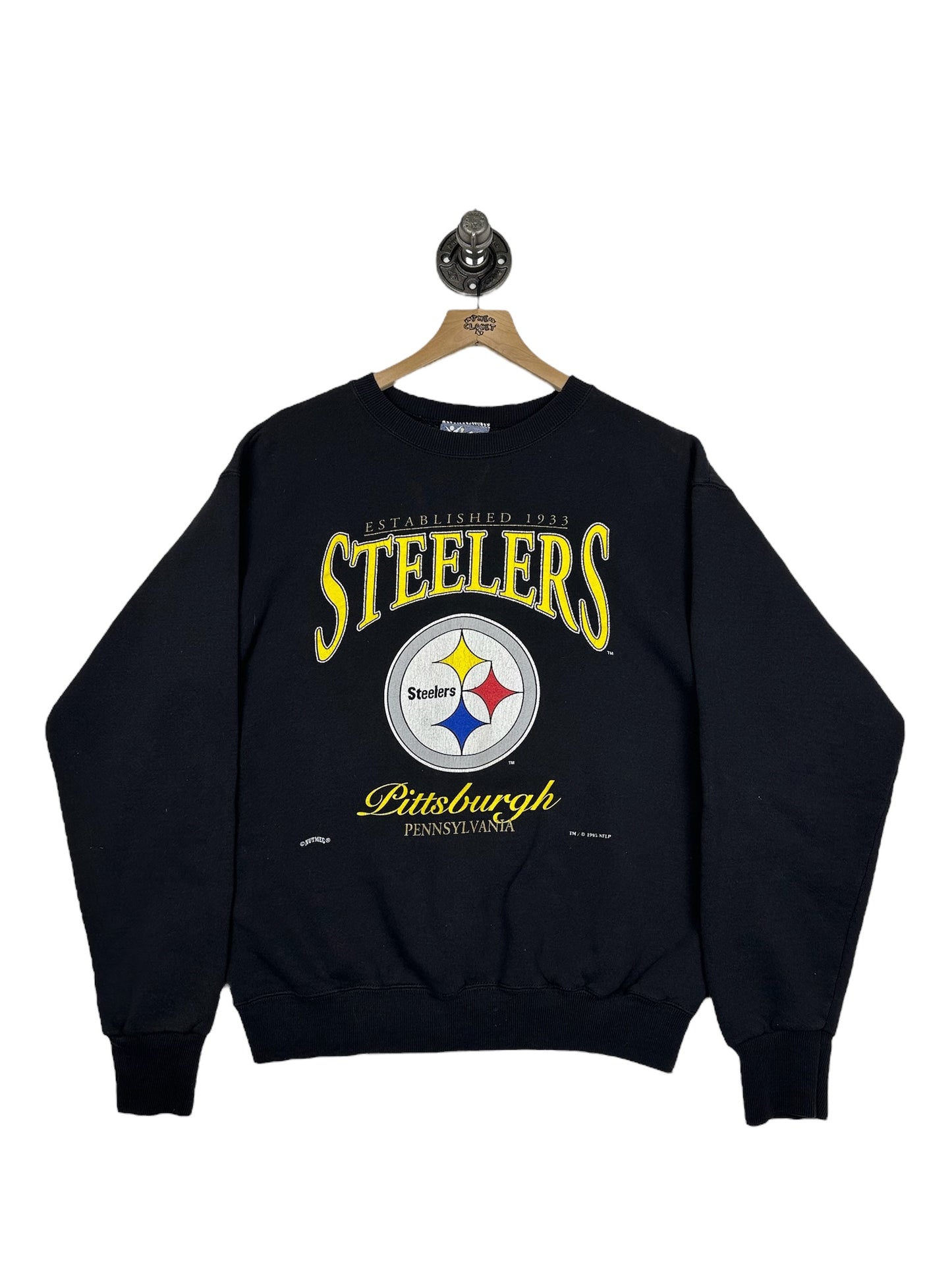 (M) 1995 Steelers Nutmeg Graphic Crewneck