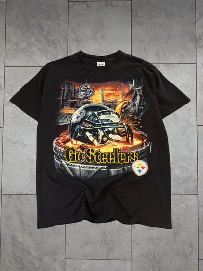 (S/M) Vintage 90's Steelers Delta Helmet Graphic Tee