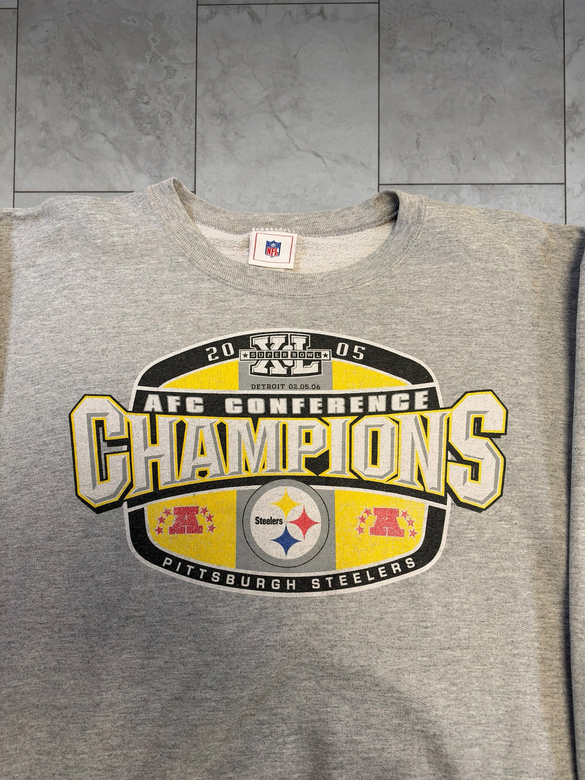 (L) 2005 Steelers AFC Champs Crewneck