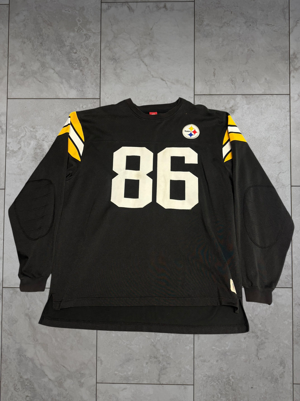 (XL) Vintage Y2K Steelers Hines Ward Reebok Long-Sleeve Jersey #86