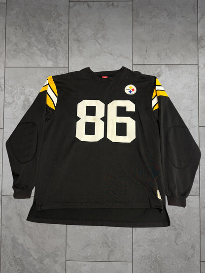 (XL) Vintage Y2K Steelers Hines Ward Reebok Long-Sleeve Jersey #86