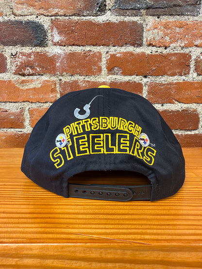 Vintage Steelers Big Logo Team NFL Snapback Hat (Brand New)