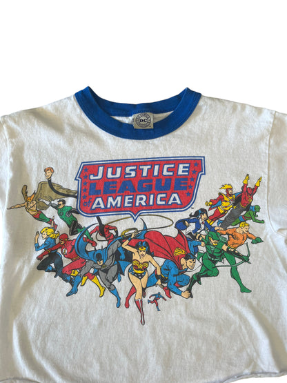 (S) Vintage Justice League America Crop Tee