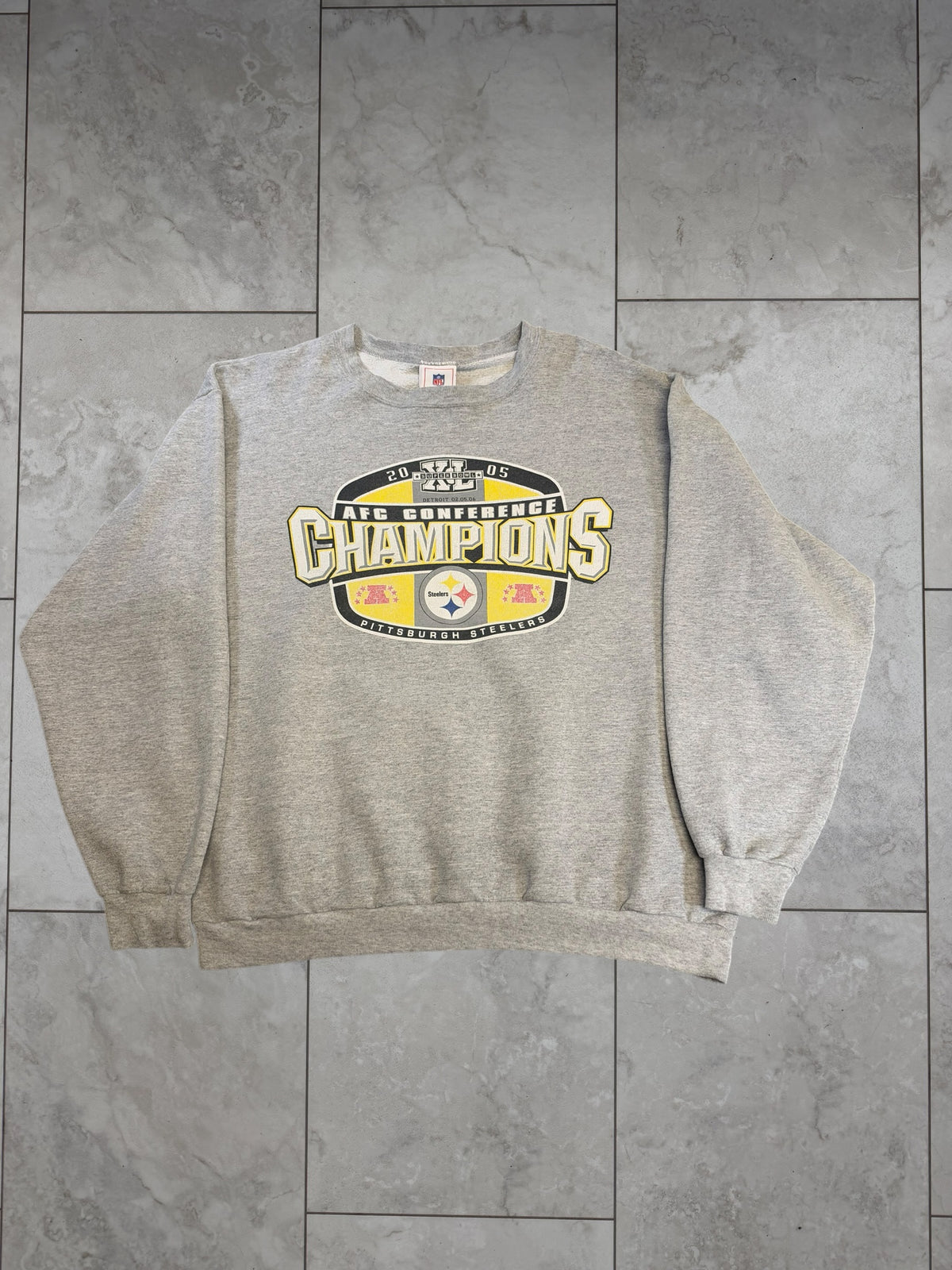(L) 2005 Steelers AFC Champions Crewneck
