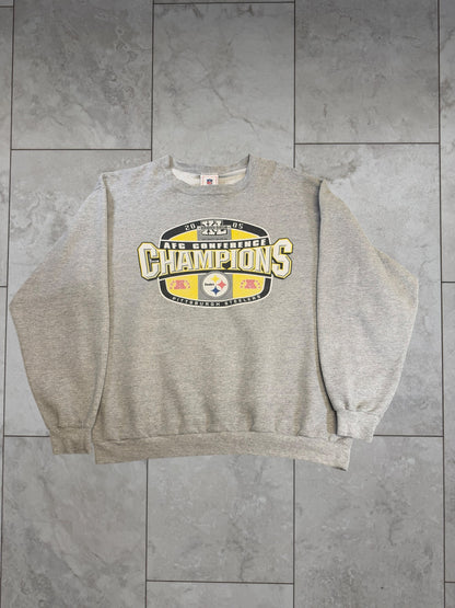 (L) 2005 Steelers AFC Champions Crewneck