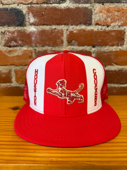 Vintage Houston Cougars AJD Lucky Stripes Trucker Hat - NEW