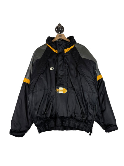 (M) Vintge Steelers Starter 1/2 Zip Puffer Jacket