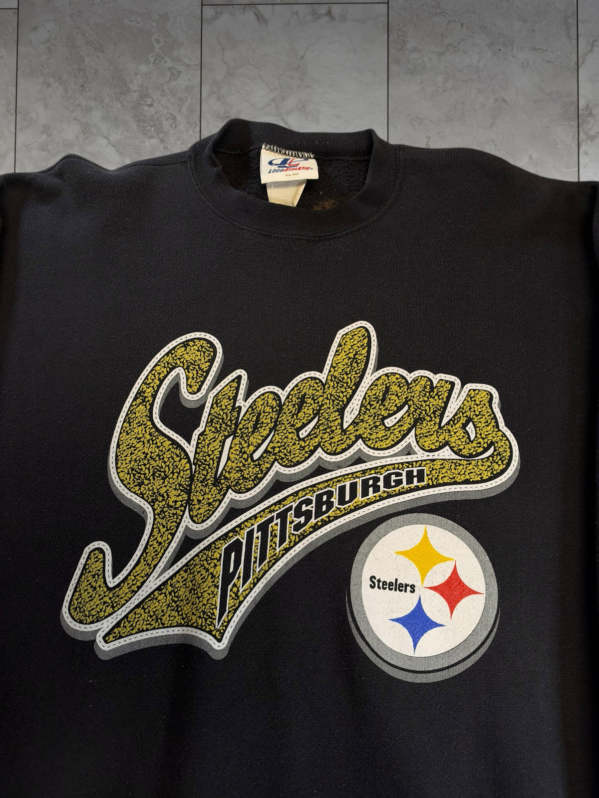 (XL) Vintage 90's Steelers Text Graphic Crewneck