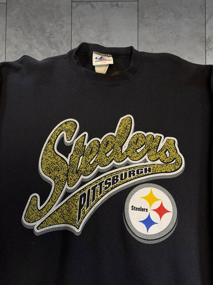 (XL) Vintage 90's Steelers Text Graphic Crewneck