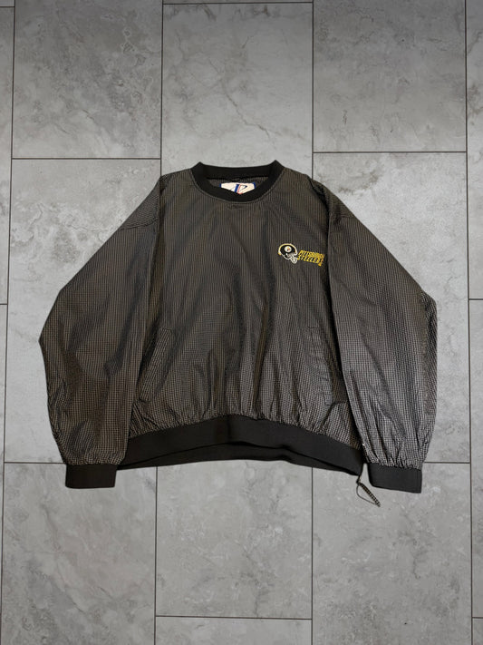 (XL) Vintage Steelers Grid Logo Athletic Pullover Jacket