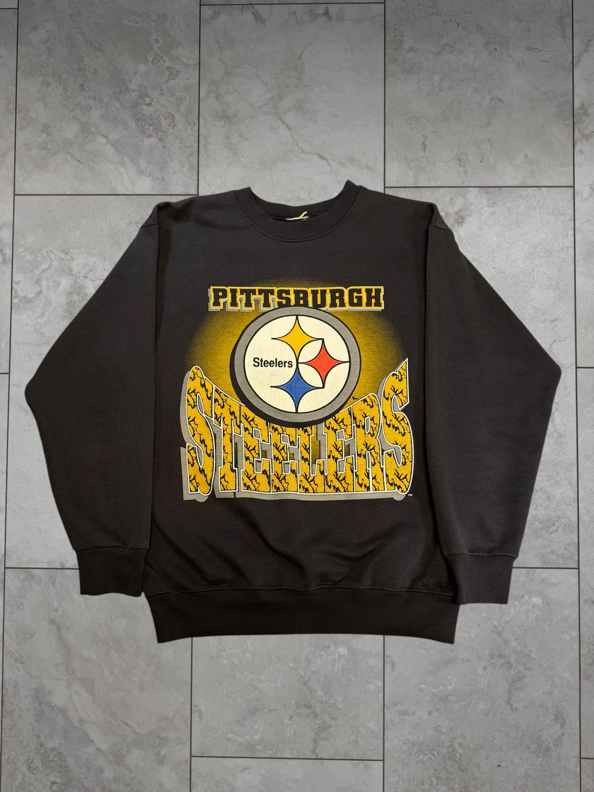 (M) Vintage 90's Steelers Graphic Crewneck
