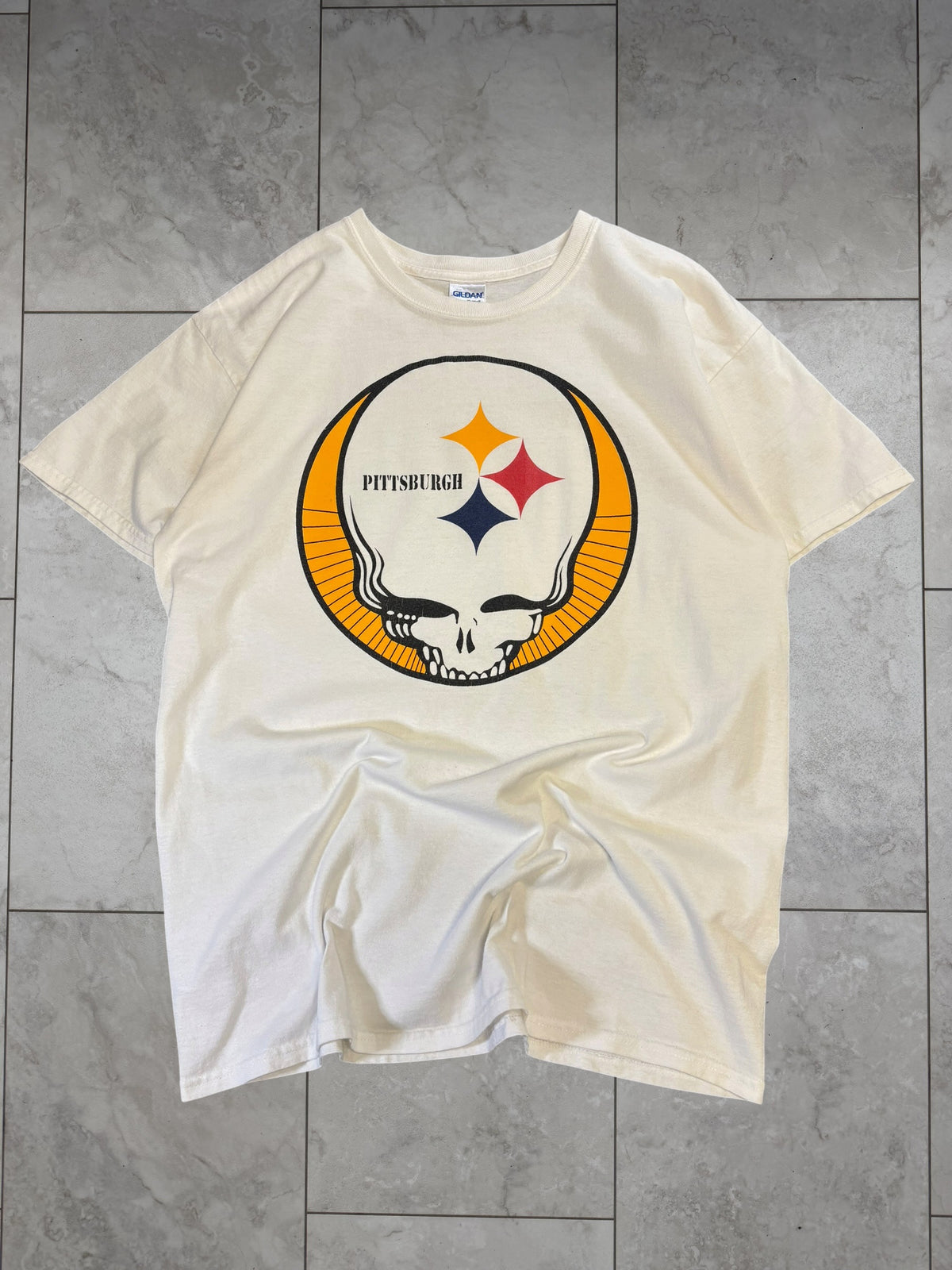 (L) Vintage Y2K Steelers Grateful Dead Tee