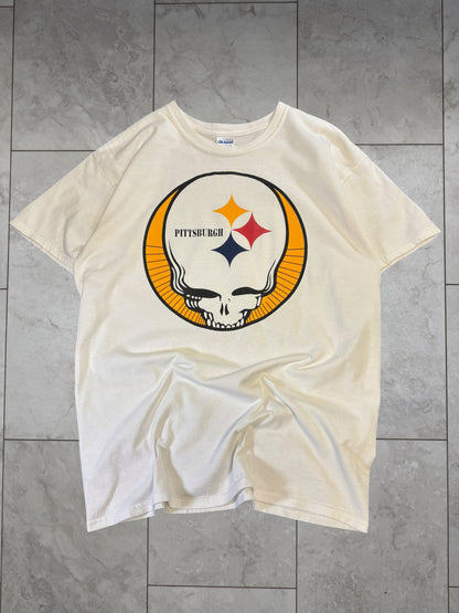 (L) Vintage Y2K Steelers Grateful Dead Tee