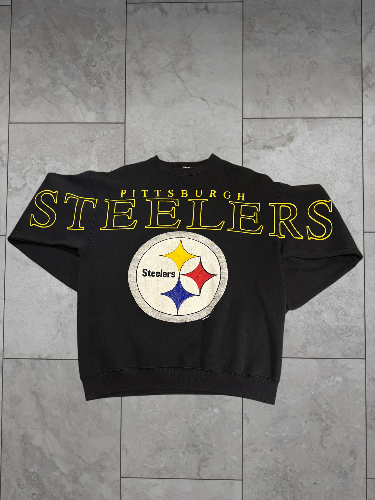 (XL) 1993 Steelers Spellout Cliff Engle Crewneck