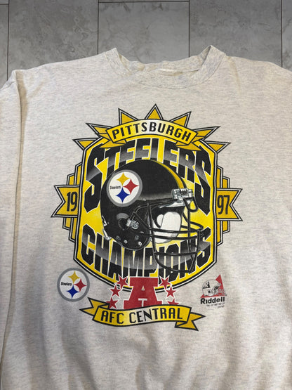 (L/XL) 1997 Steelers AFC Champs Crewneck
