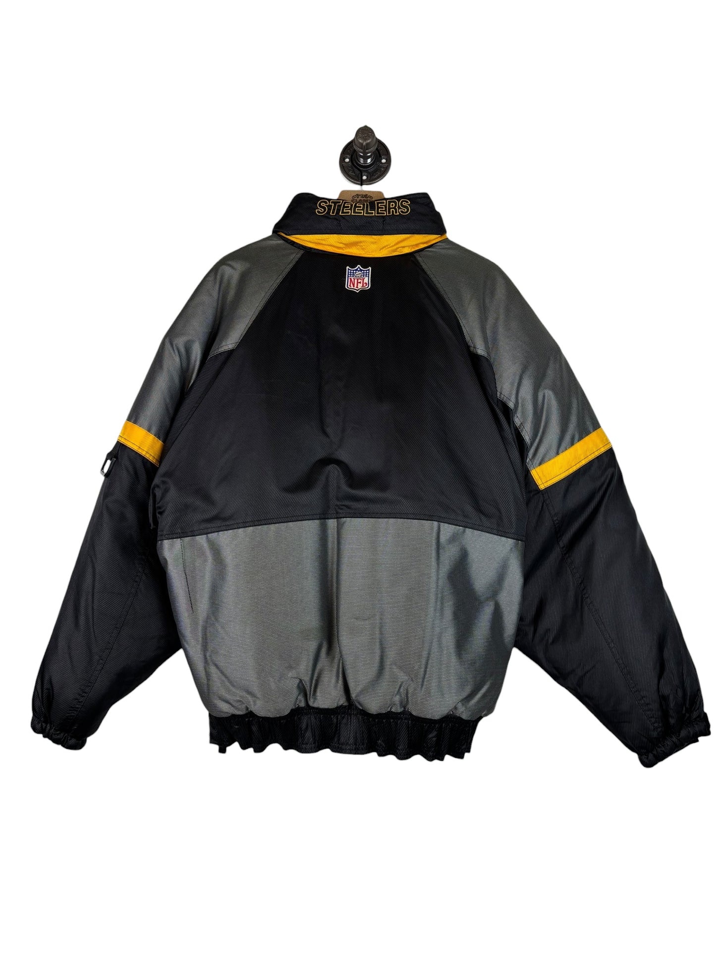 (M) Vintge Steelers Starter 1/2 Zip Puffer Jacket