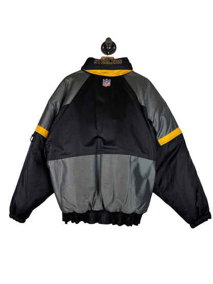 (M) Vintge Steelers Starter 1/2 Zip Puffer Jacket