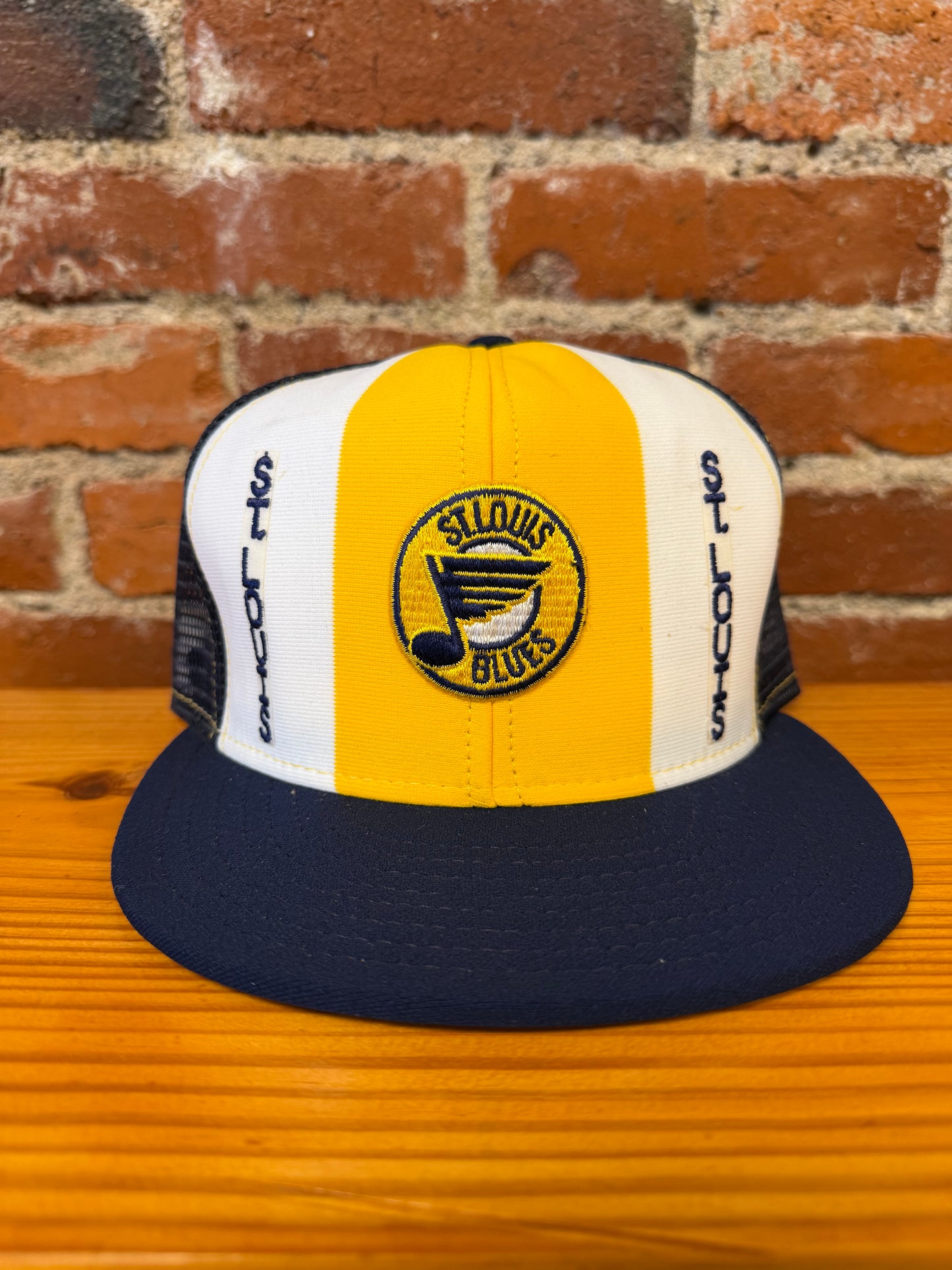 Vintage St. Louis Blues  AJD Lucky Stripes Trucker Hat - NEW