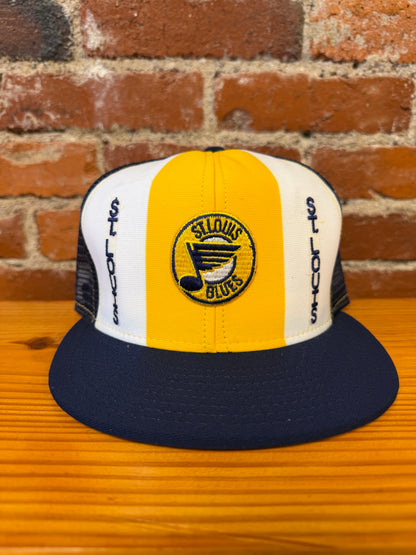 Vintage St. Louis Blues  AJD Lucky Stripes Trucker Hat - NEW