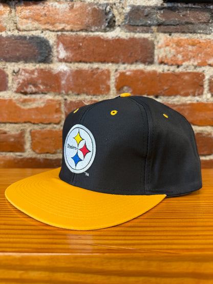 Vintage Steelers Double Embroidered Logo 7 Snapback Hat (Brand New)