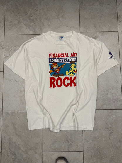 (XL) Vintage 90’s PAWS “Financial Aid Administrators Rock” Graphic Tee