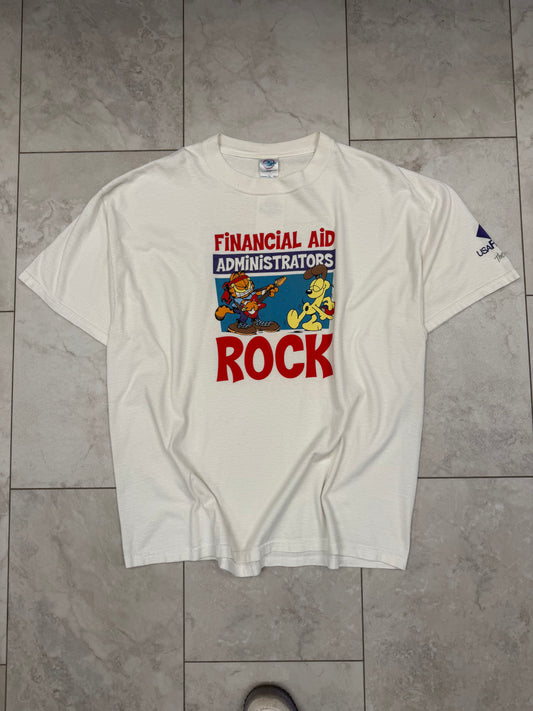(XL) Vintage 90’s PAWS “Financial Aid Administrators Rock” Graphic Tee