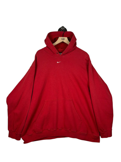 (XXL) Vintage Nike Red Center Swoosh Hoodie